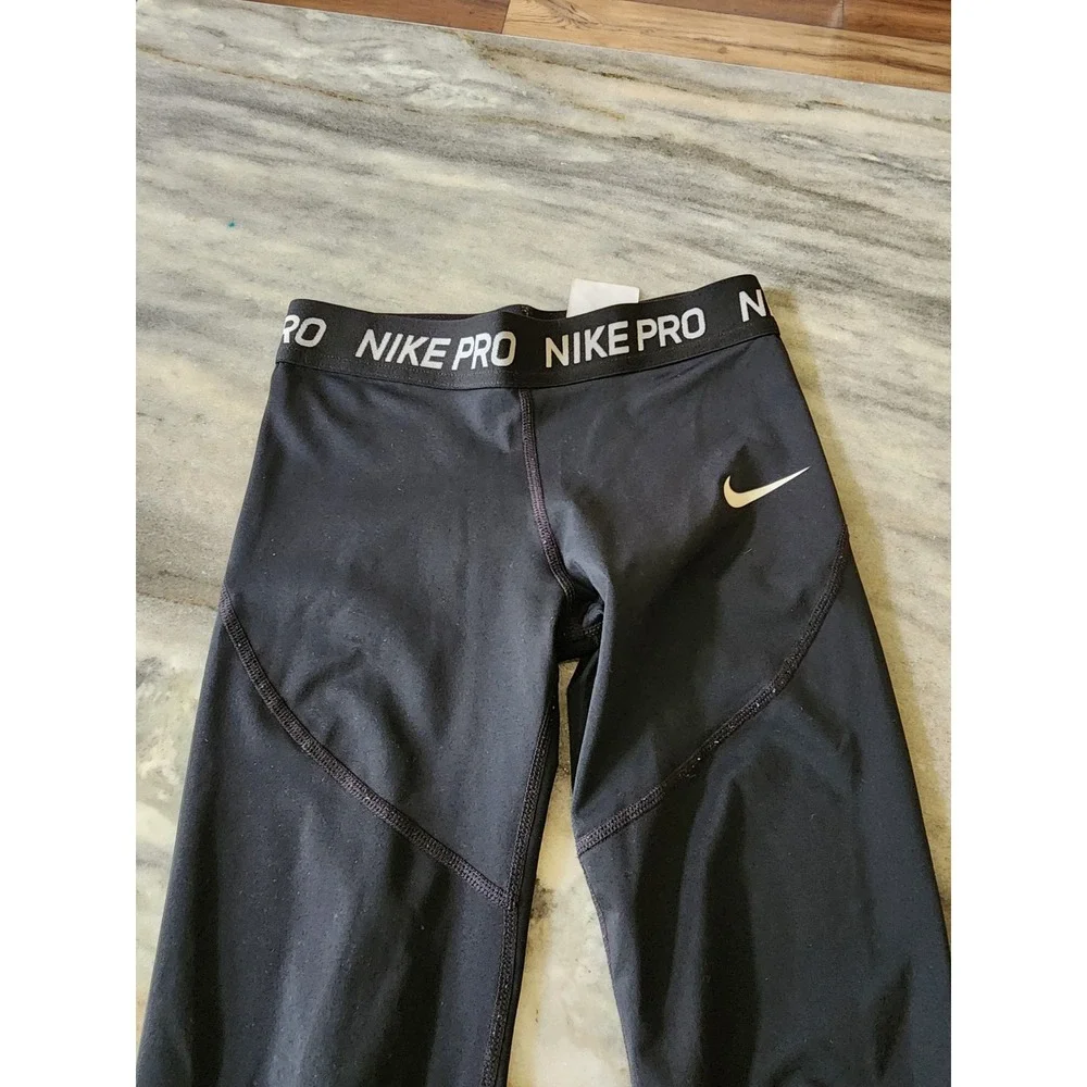 Nike Pro Womens Black Training Tights Compression Leggings Size Medium